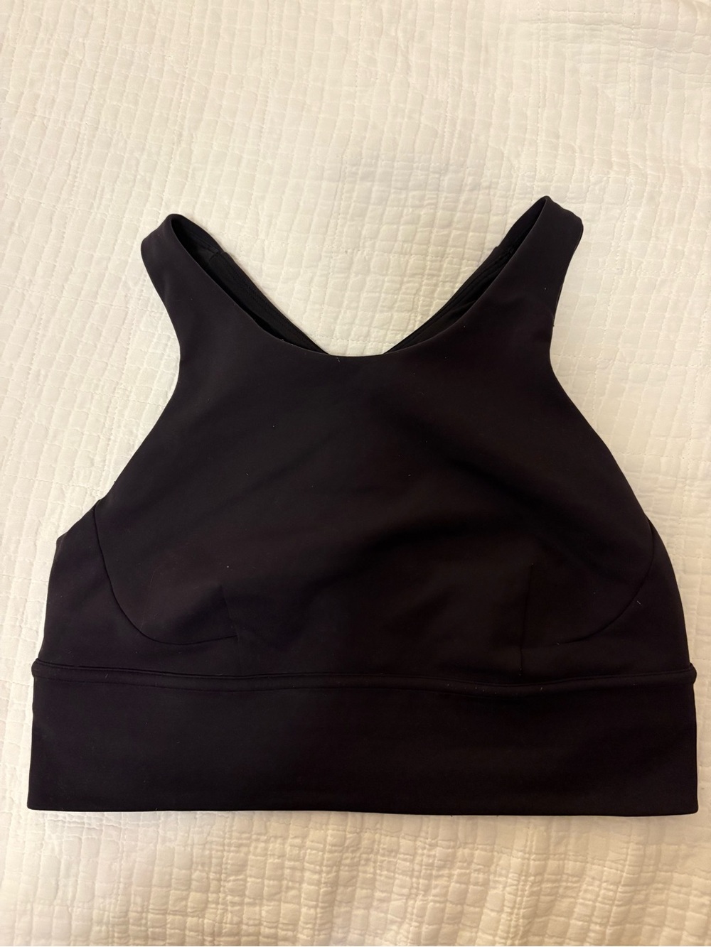 lululemon athletica Black Wunder Train Long Line Sports Bra sz 8